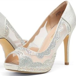 Silver/Metallic 4” heels
